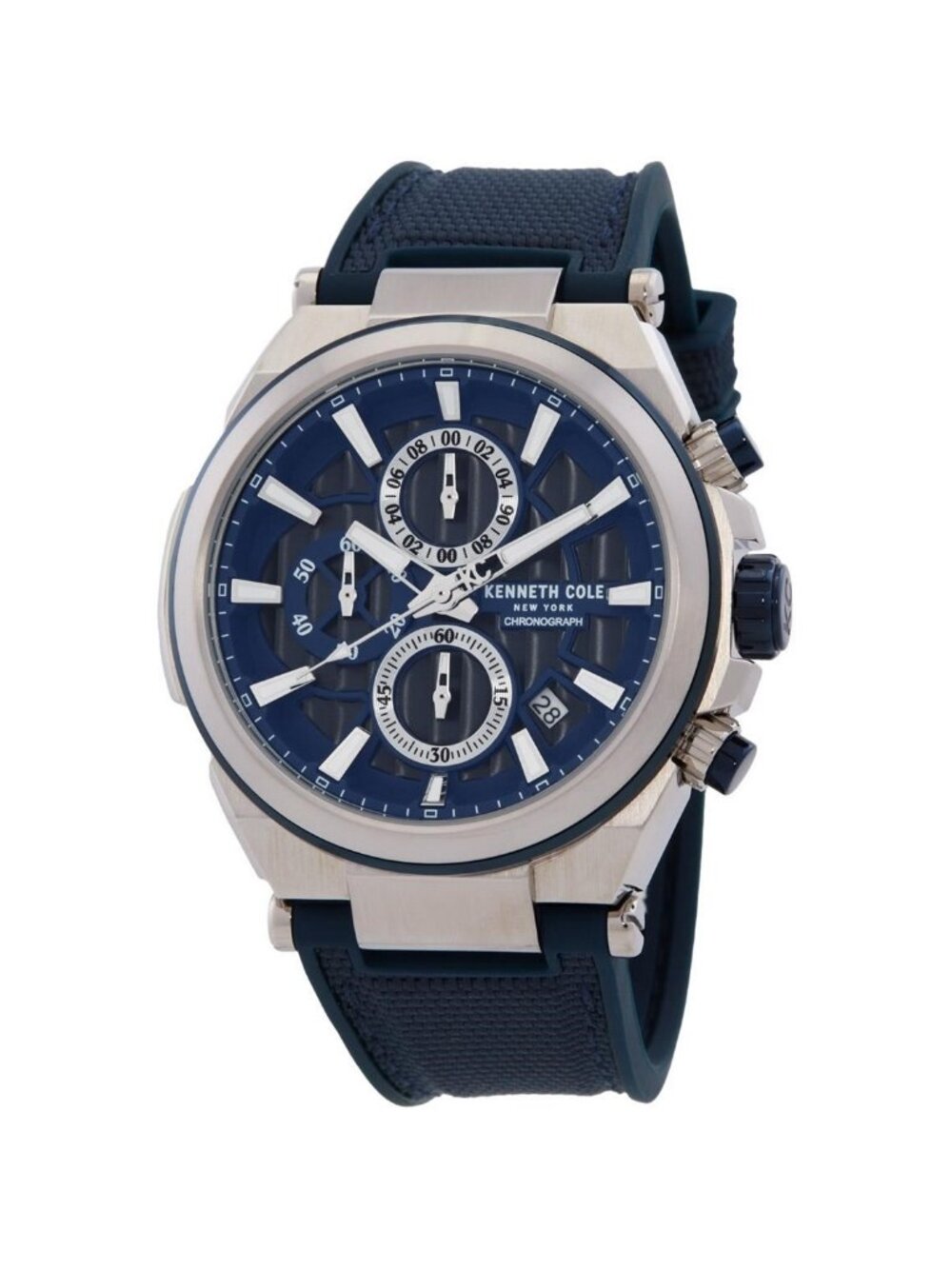 NWT Kenneth Cole New York Chronograph Quartz Blue Dial Men's Watch